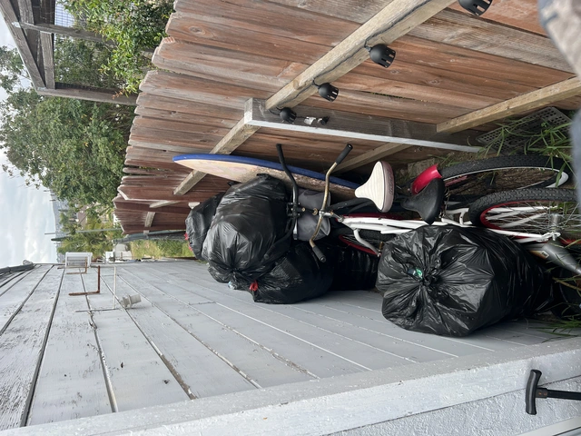 Garage before debris removal