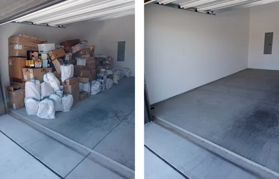 Before and after junk removal service
